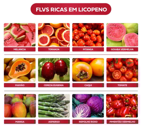FLV ricas em licopeno