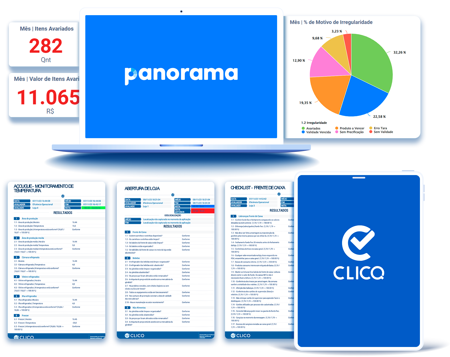 tela-checklists-digitais-no-CLICQ-e-Indicadores-no-Panorama