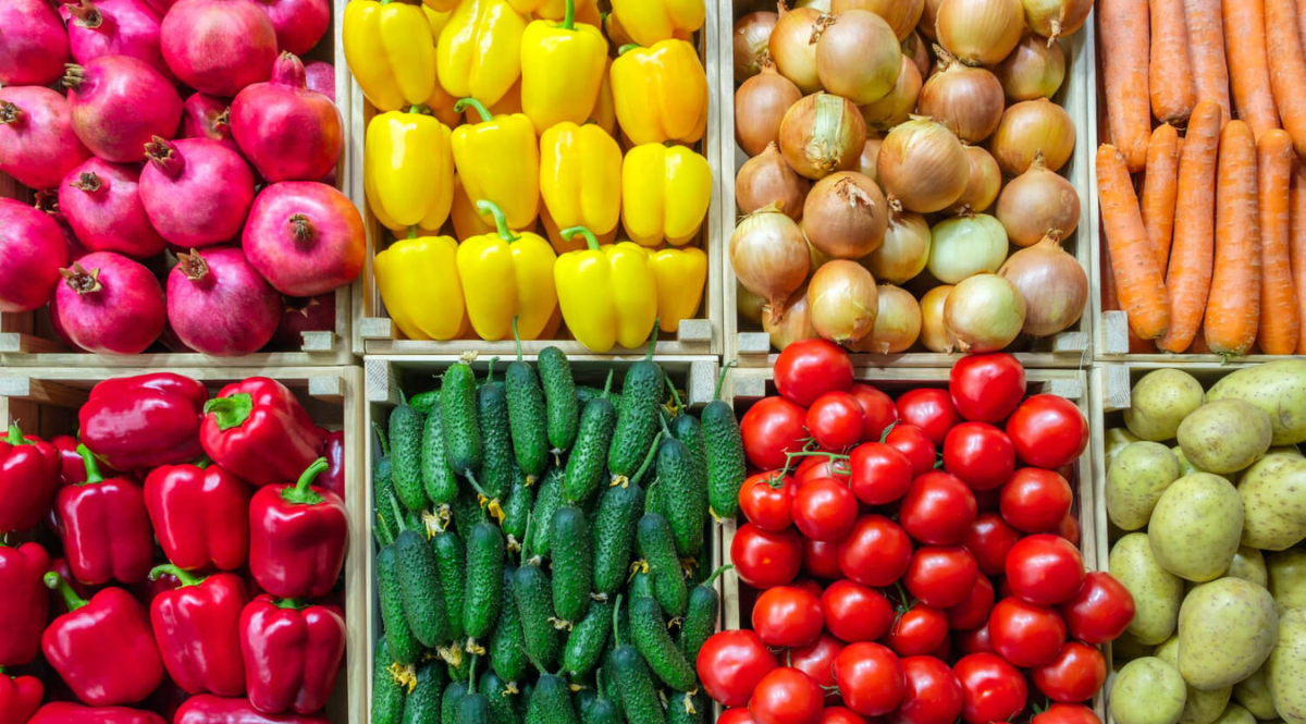 frutas, legumes e verduras